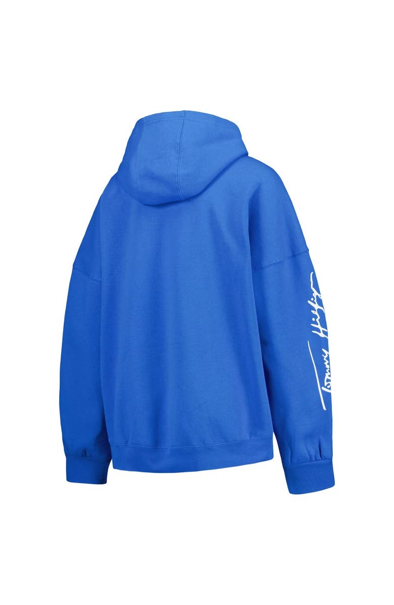 Tommy Hilfiger Women's Tommy Hilfiger Powder Blue Los Angeles Chargers Becca Drop Shoulder Pullover Hoodie, Alternate, color, Powder Blue