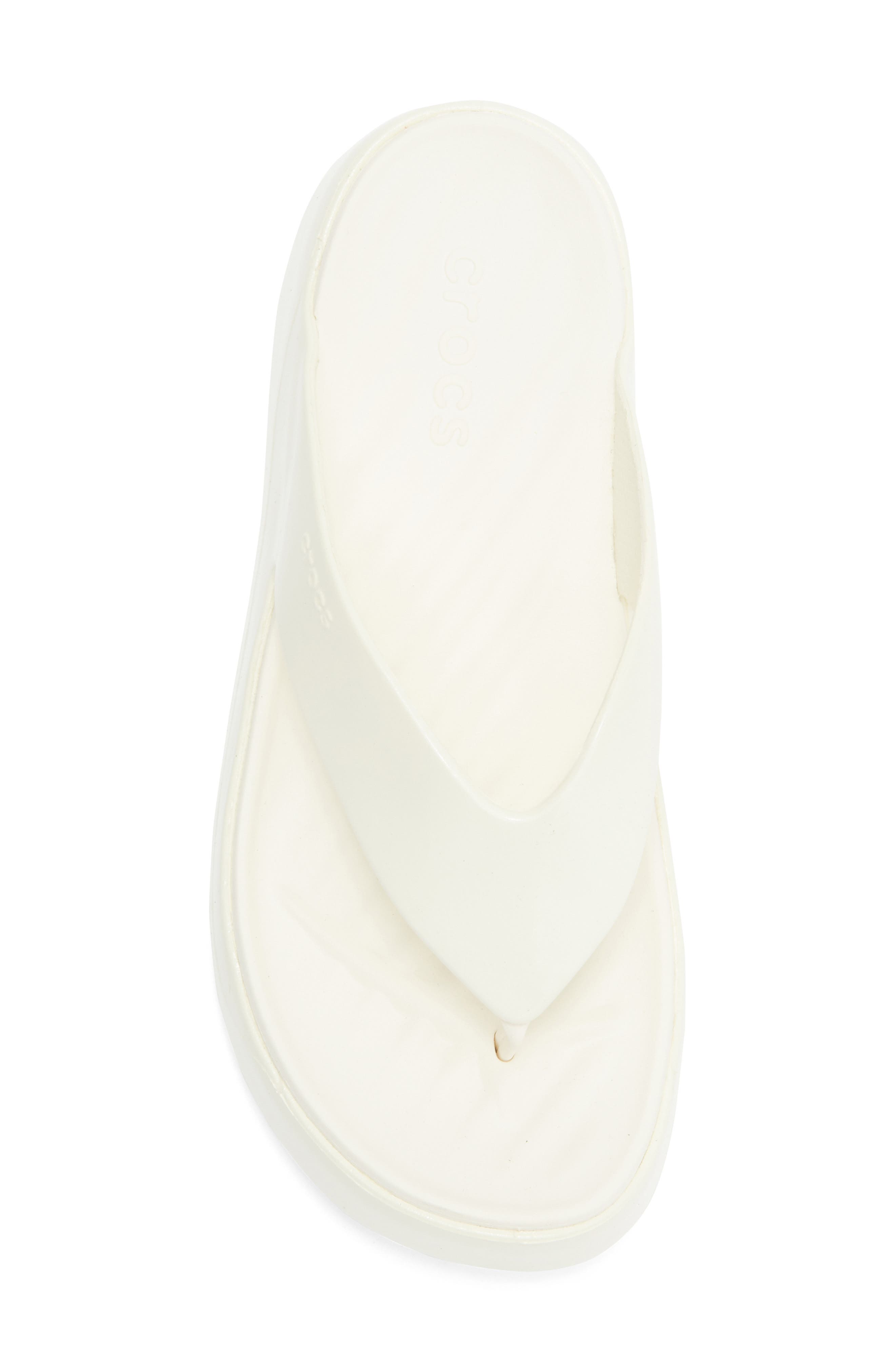 CROCS Getaway Platform Flip Flop, Alternate, color, Chalk