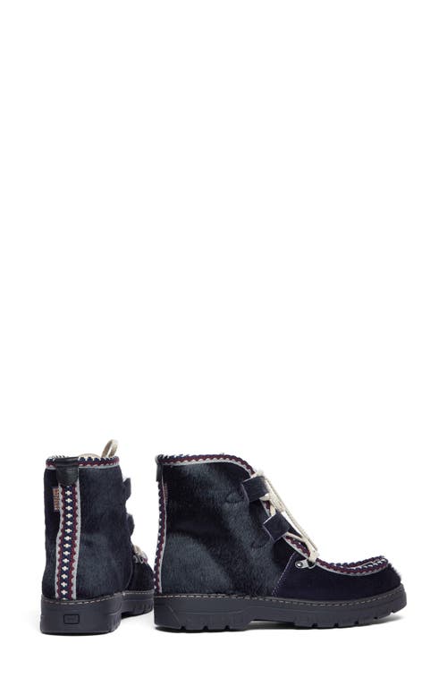 Penelope Chilvers Incredible Genuine Calf Hair Bootie In Ink