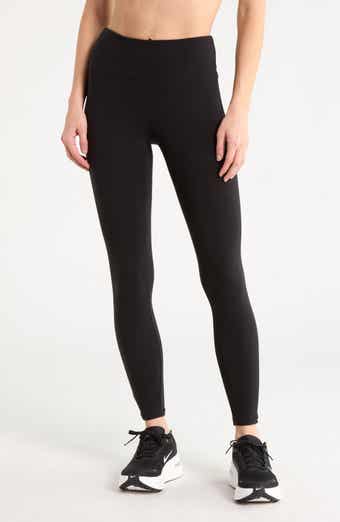 Cotton Blend High Waist Ankle Leggings