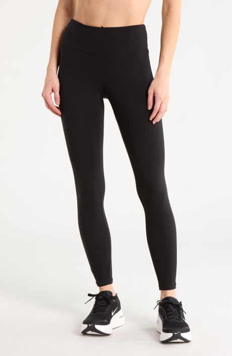 Cotton Blend High Waist Ankle Leggings