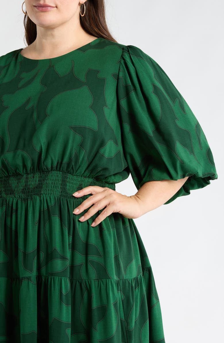 SUGARLIPS Benti Printed Dress, Alternate, color, Emerald