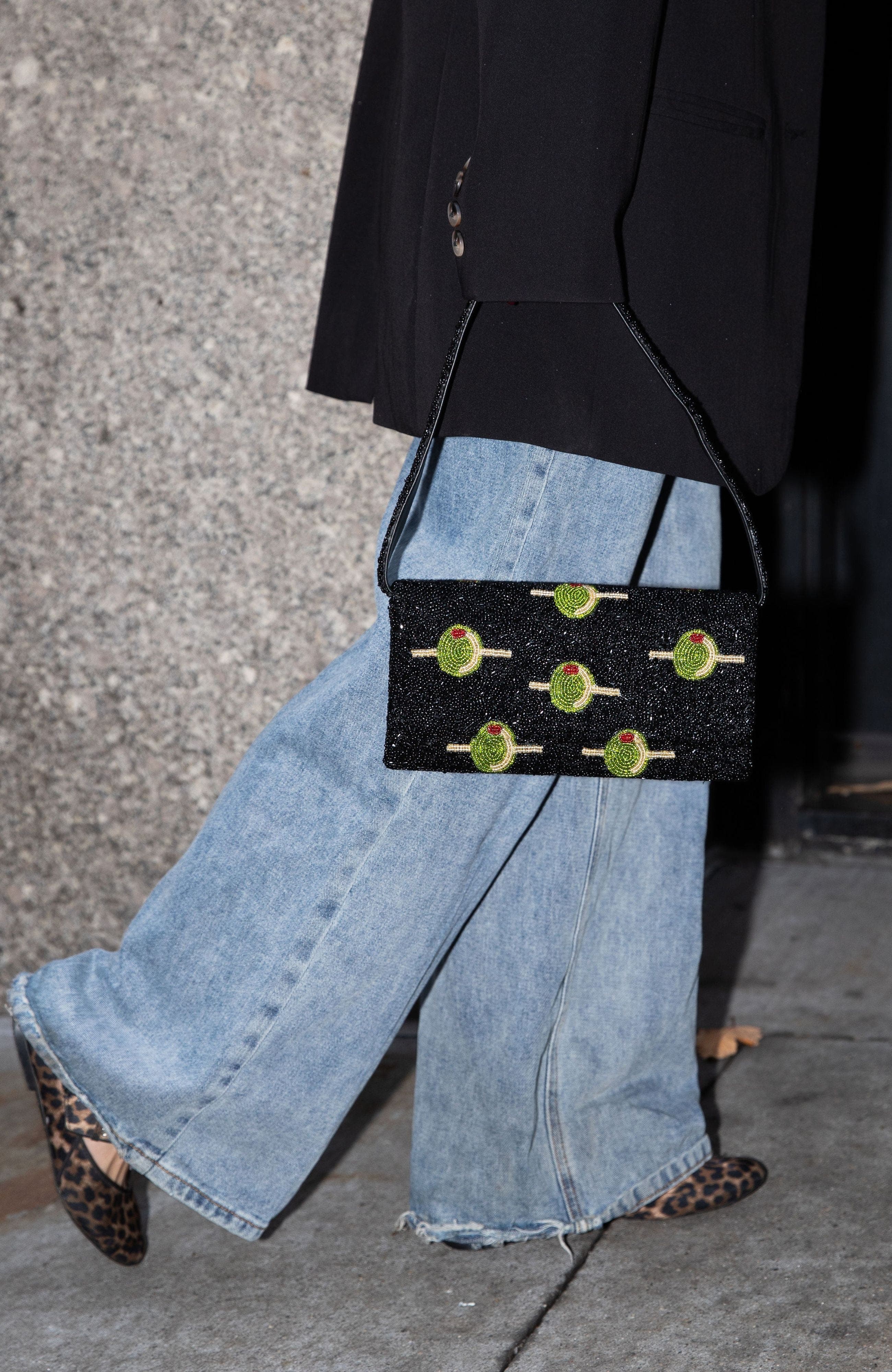 Island to East Side Olive Strap Structured Bag, Alternate, color, White