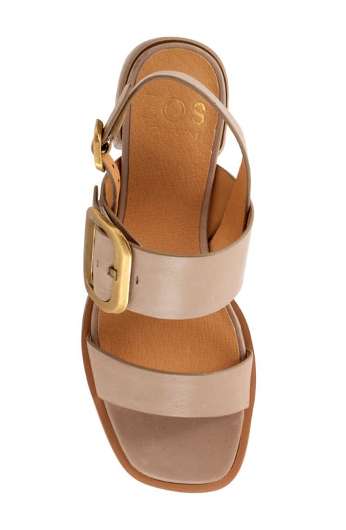 Eos Footwear Tegan Block Heel Sandal In Taupe