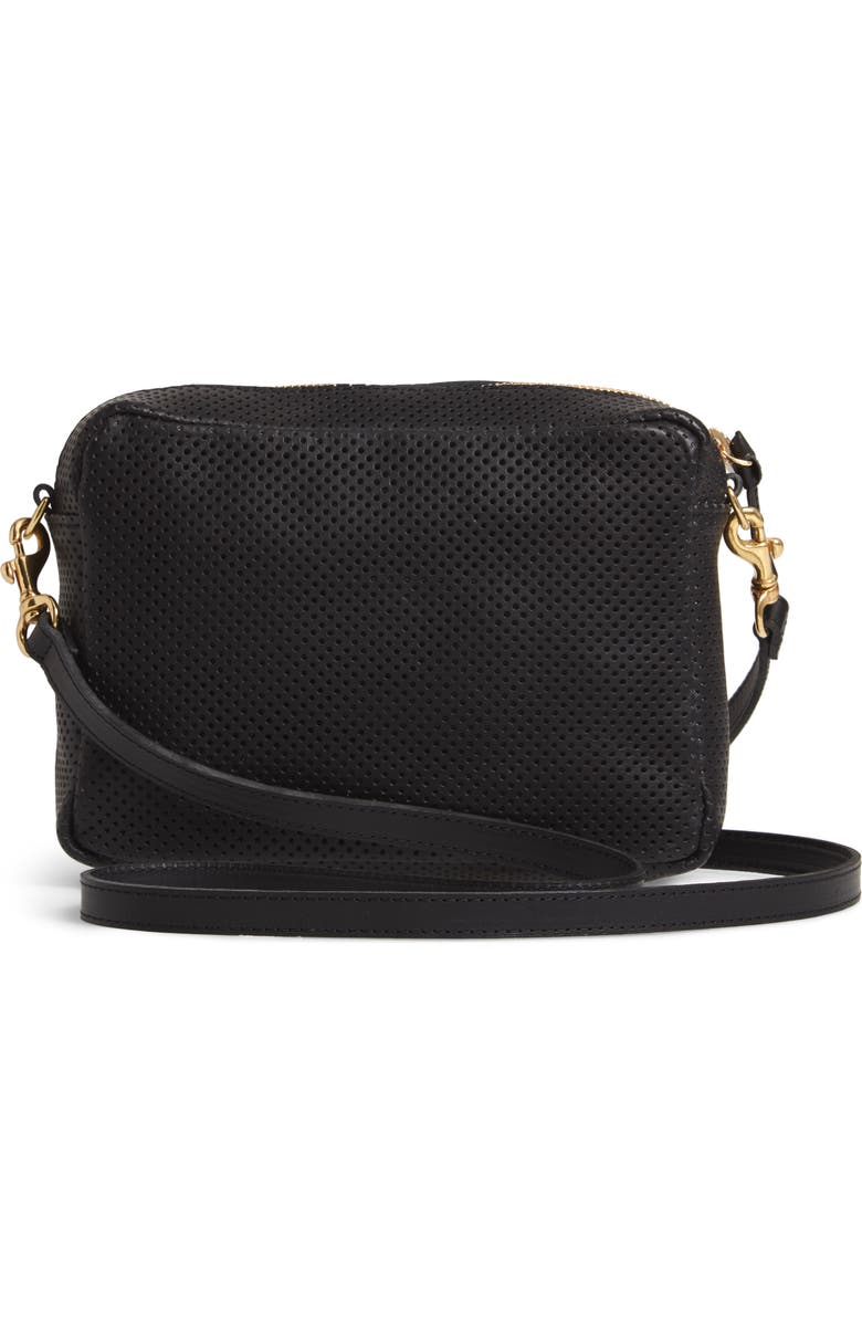 Clare V. Midi Sac Perforated Leather Crossbody Bag, Alternate, color,