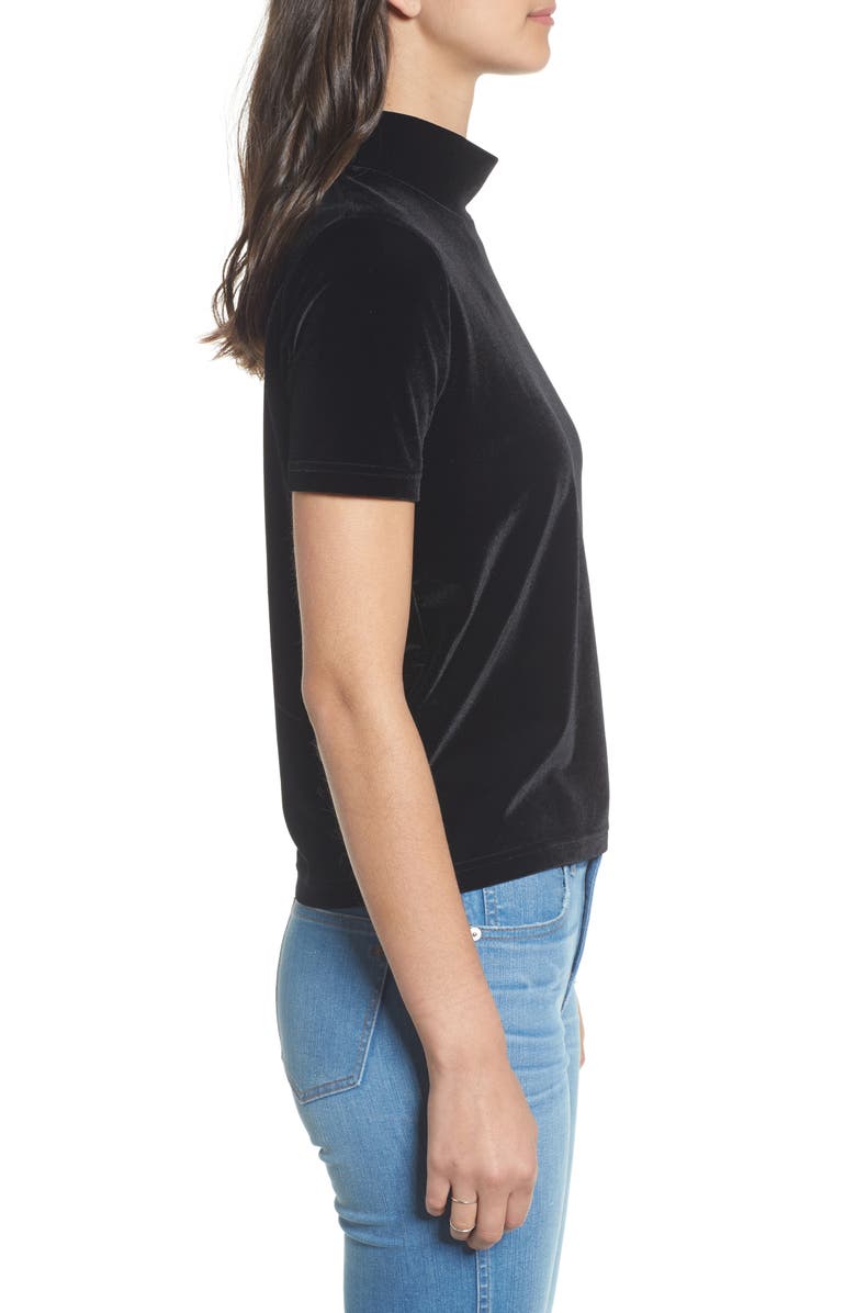 Madewell Velvet Mockneck Tee, Alternate, color, 