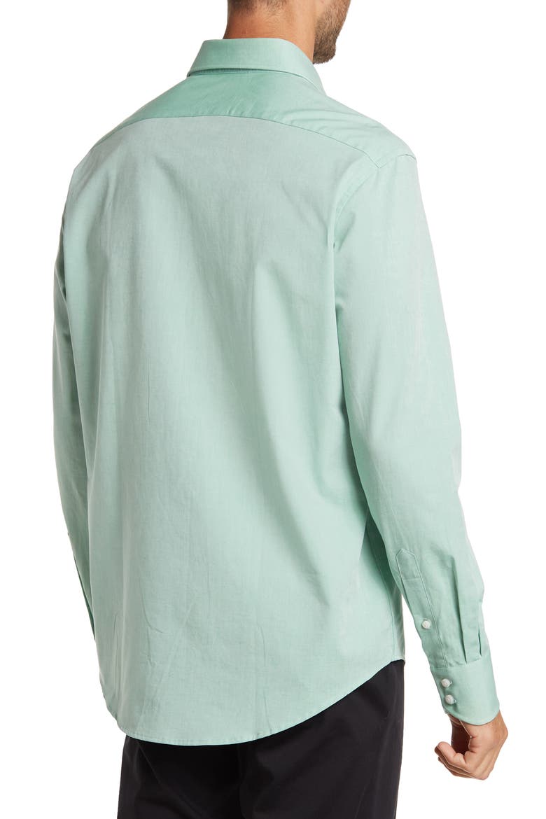 Solid Long Sleeve Shirt, Alternate, color, GREEN
