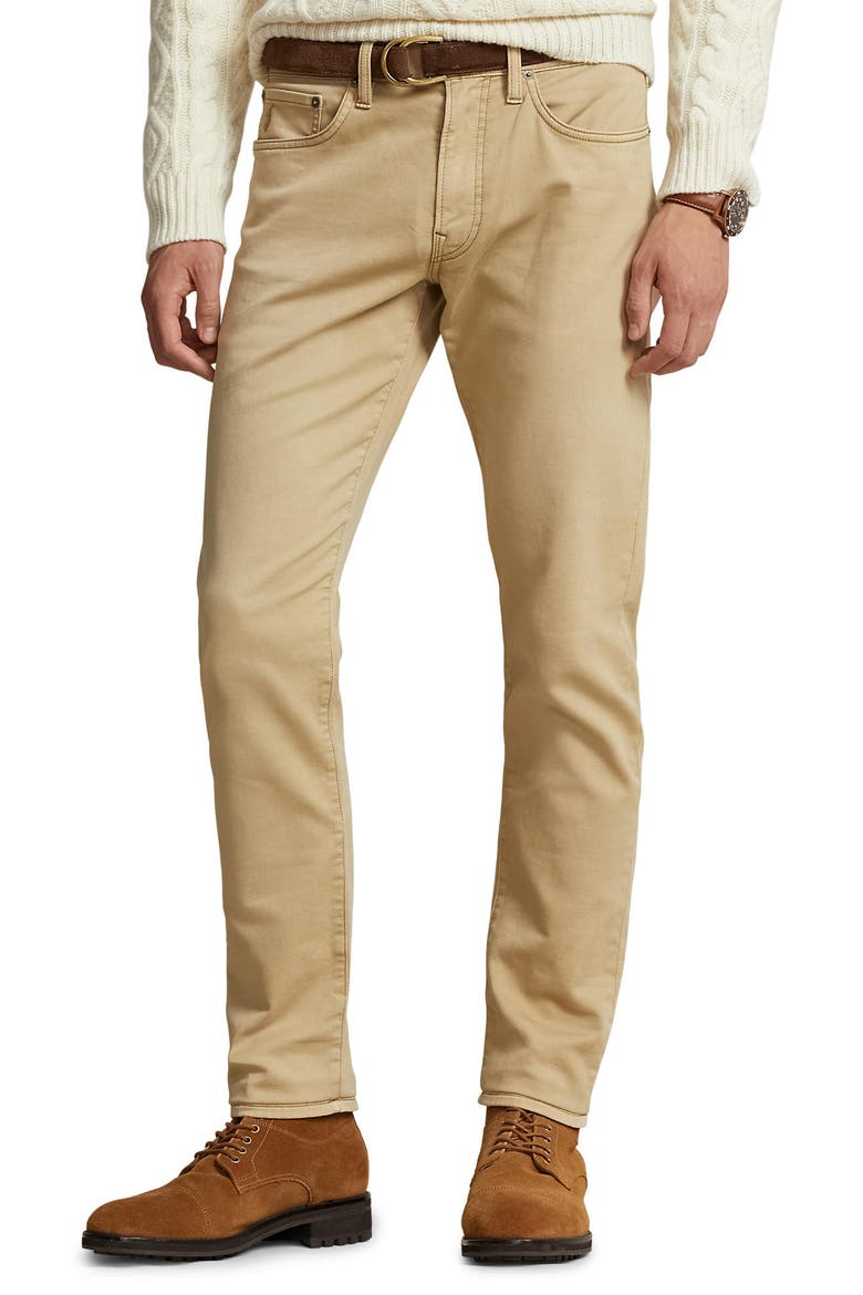 Men's Sullivan Slim Fit Stretch Five Pocket Pants, Main, color, KHAKI HILL
