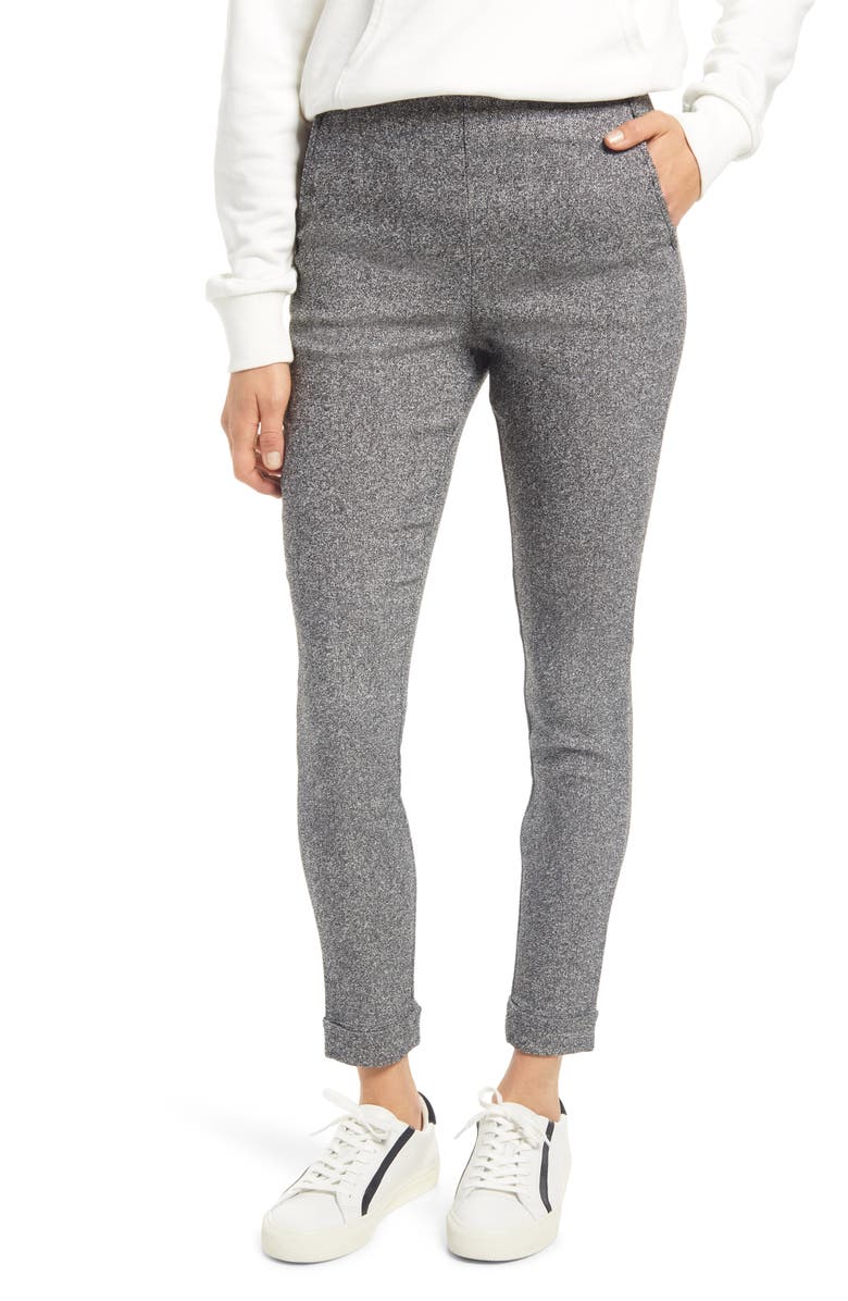 Hue Cuff Tweed Leggings, Main, color,