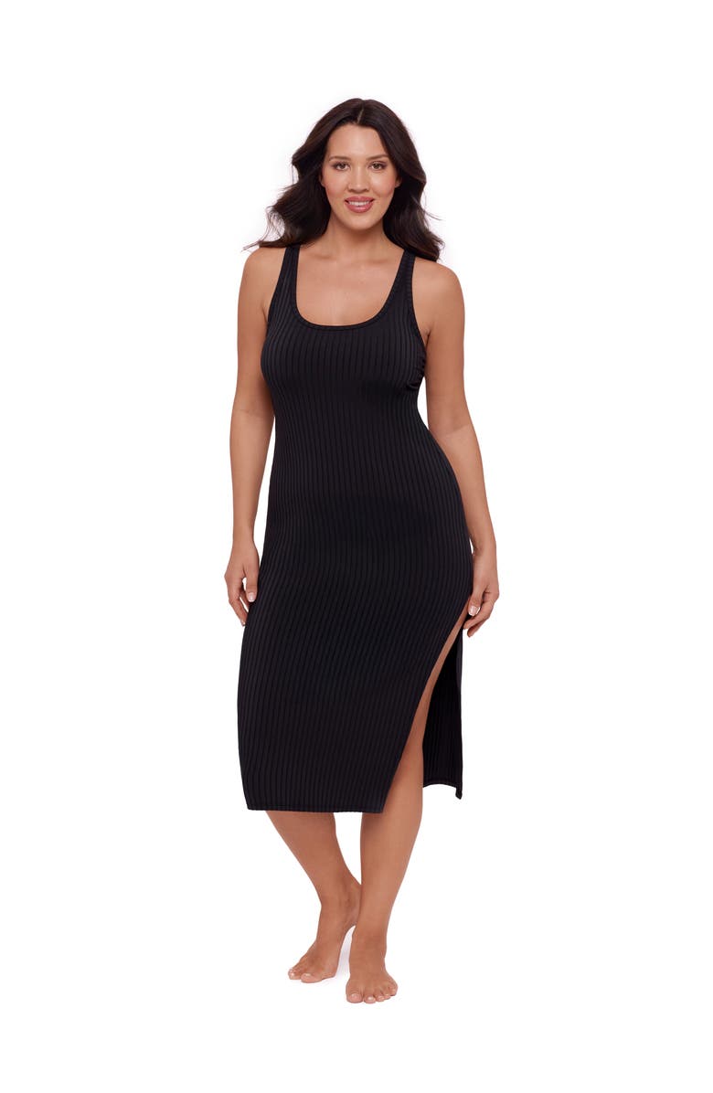 S3 Rib Coverup Dress, Main, color, Onyx Black