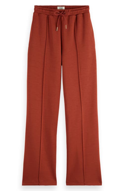 Scotch & Soda Modal Pin-tuck Sweatpant In Rust In Rust