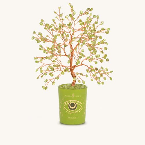Karma And Luck Creative Spark Peridot August Birthday Tree In Light Green