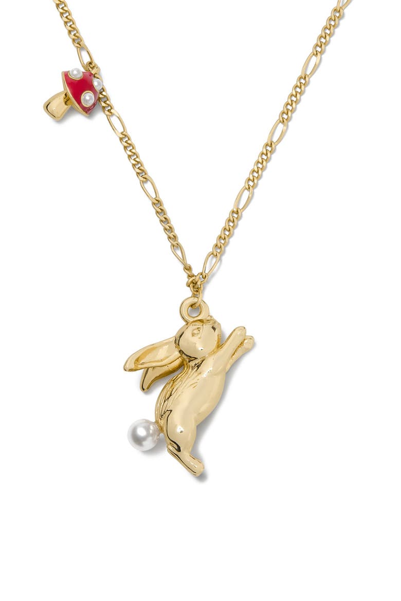 secret garden charm necklace, Alternate, color, GOLD MULTI