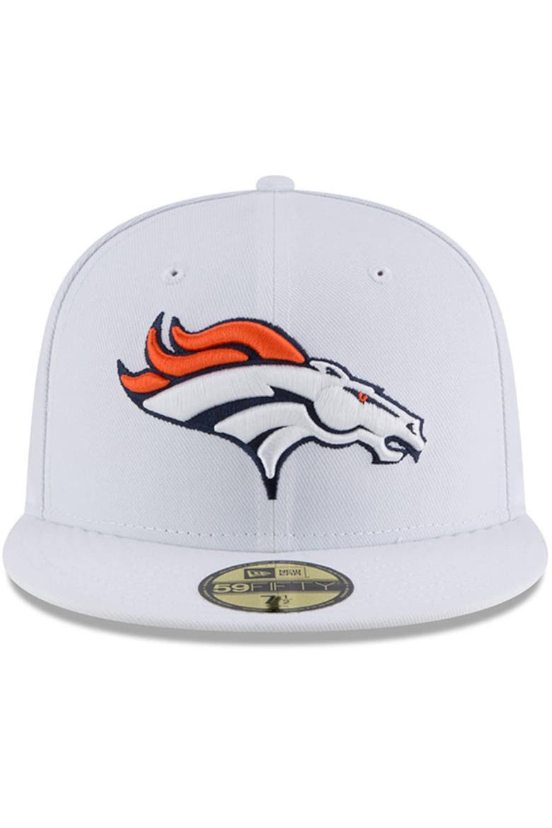 Men's New Era White Denver Broncos Omaha 59FIFTY Fitted Hat, Alternate, color, White