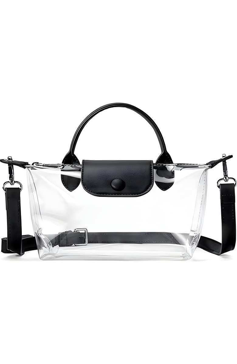 MacRae & Co. Top Handle Clear Tote, Main, color, Black