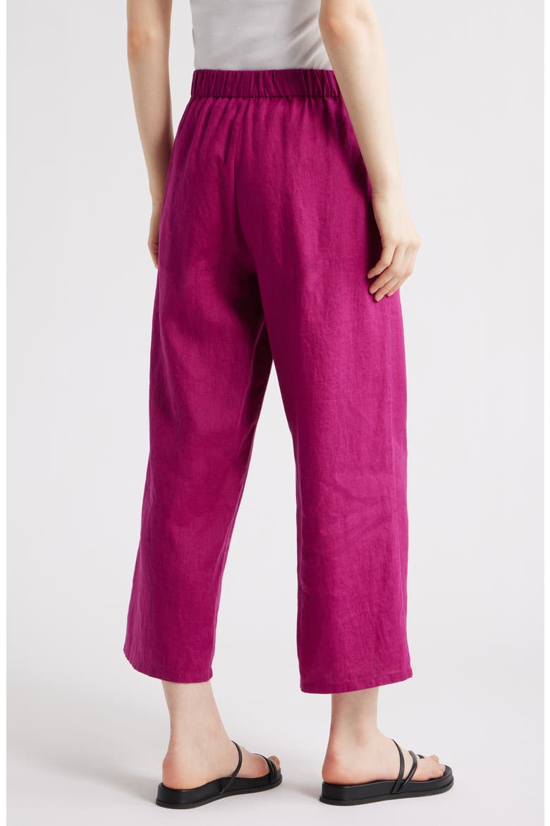 Organic Linen Crop Wide Leg Pants, Alternate, color, SNGRA