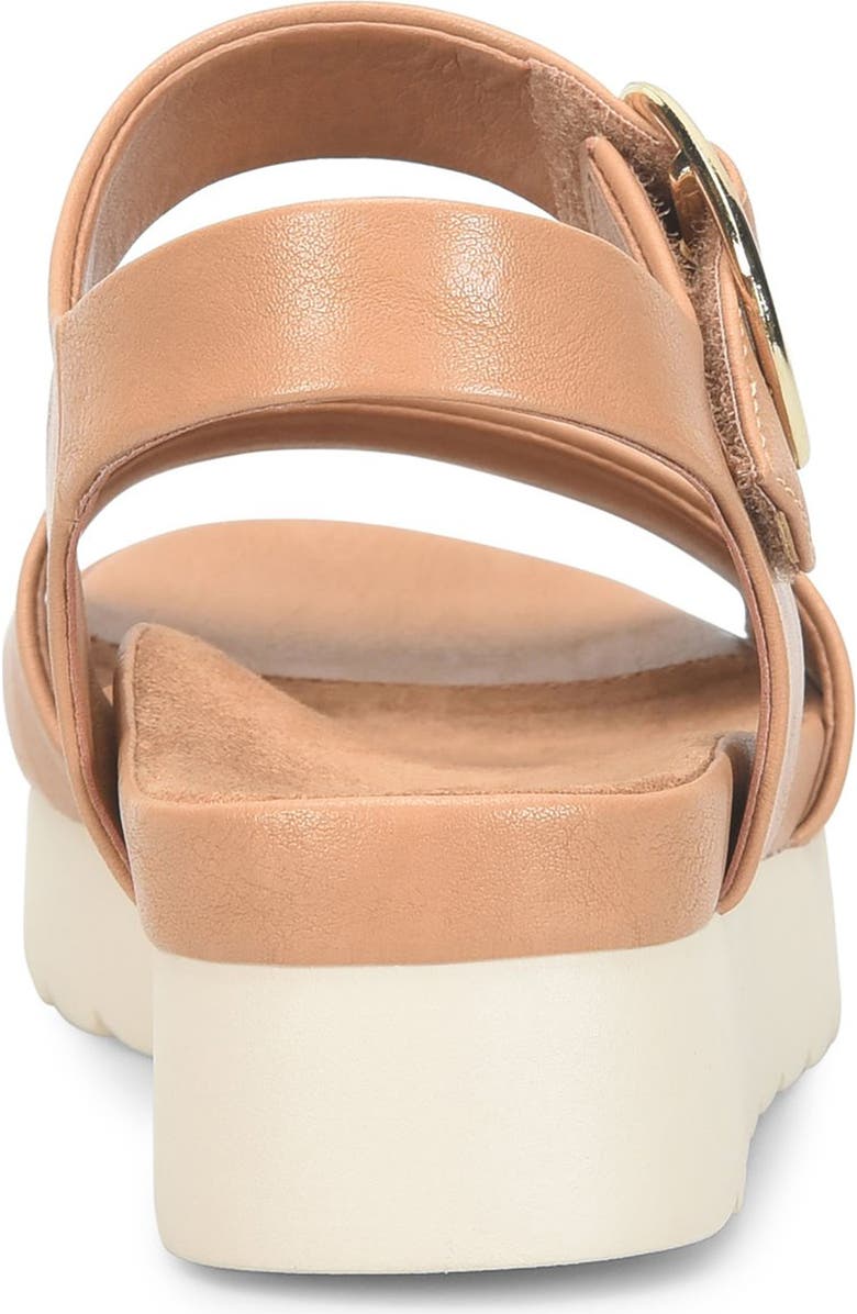 EUROSOFT Vera Platform Wedge Sandal, Alternate, color, Luggage