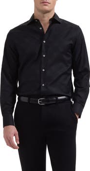 Bugatchi Axel Shaped Fit Stretch Cotton Button-Up Shirt