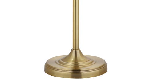 Jonathan Y Harper Crystal / Metal Led Floor Lamp In Brass Gold/clear