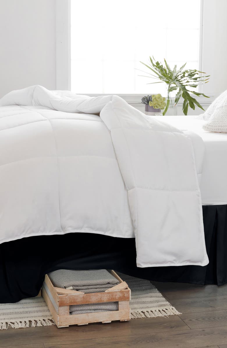 HOMESPUN Premium Pleated Dust Ruffle Bed Skirt, Alternate, color, Black