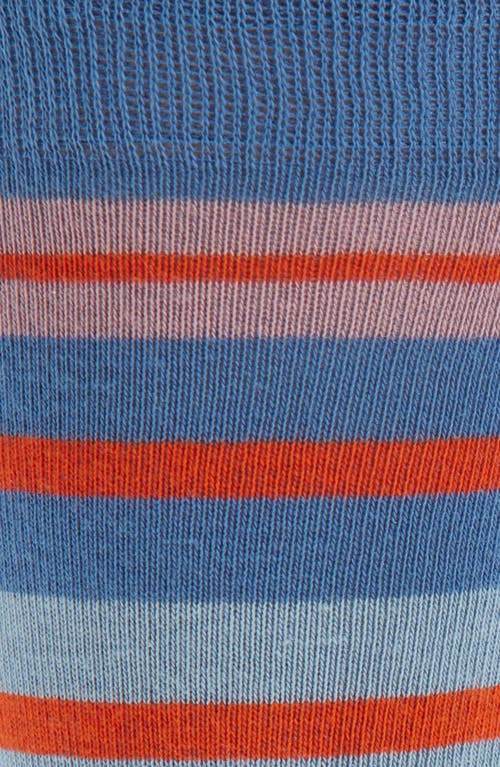 Paul Smith Kean Stripe Cotton Blend Socks In Blue
