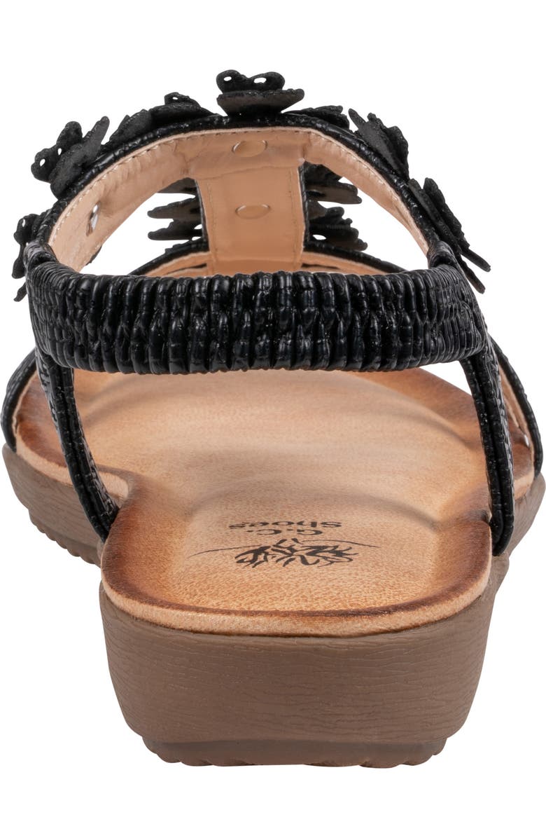GOOD CHOICE NEW YORK Lily Floral Slingback Sandal, Alternate, color, Black