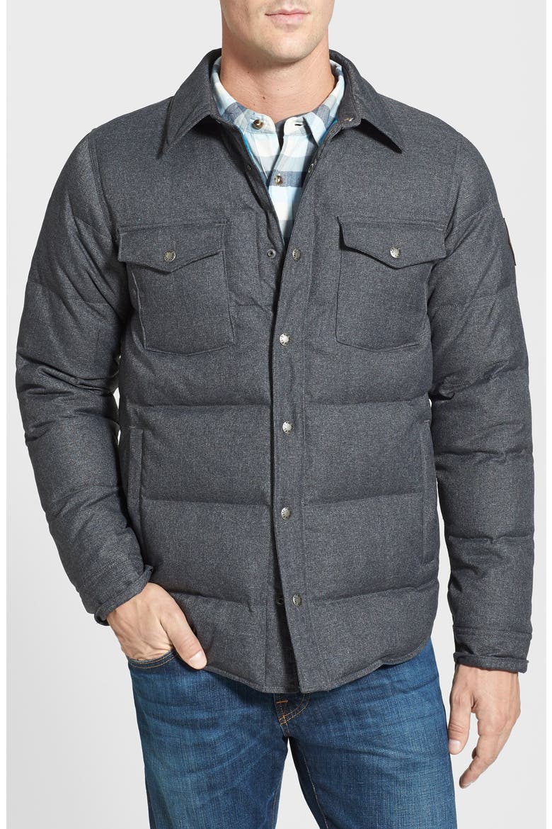'Cook' 550 Fill Power Down Shirt Jacket, Main, color, CHARCOAL GREY