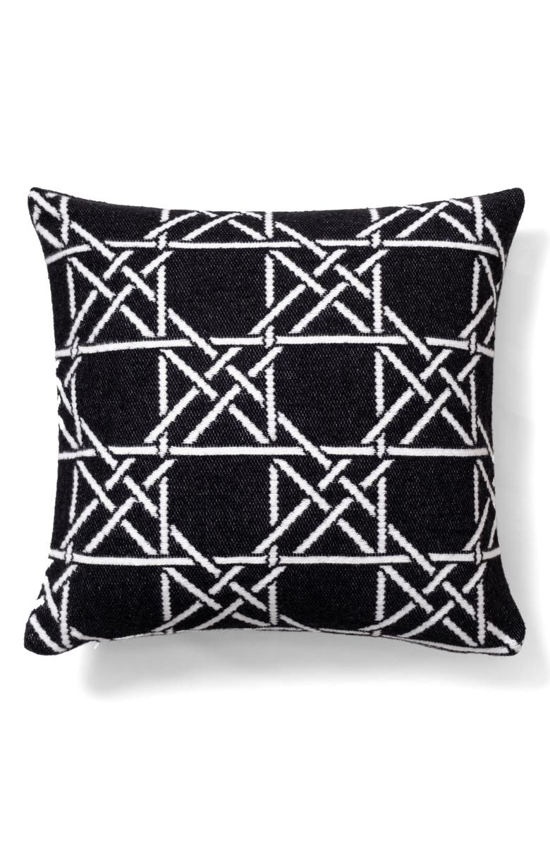 Brooks Brothers Lattice Work Decorative Throw Pillow, Main, color, Black