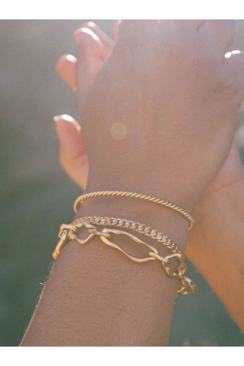 Etta Chain Bracelet, Alternate, color, Brass