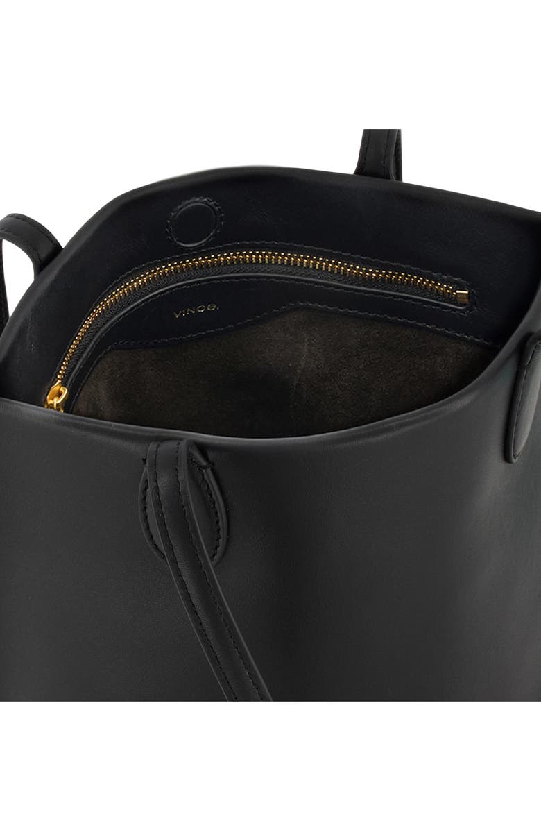 Vince Mini Athene Nappa Leather Tote, Alternate, color, Black