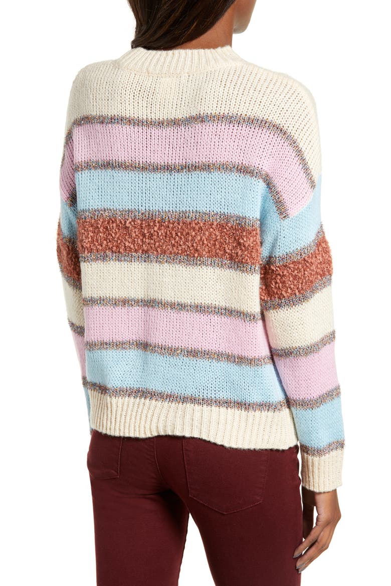 Stripe Sweater, Alternate, color, MULTI STRIPE/ OFF WHITE