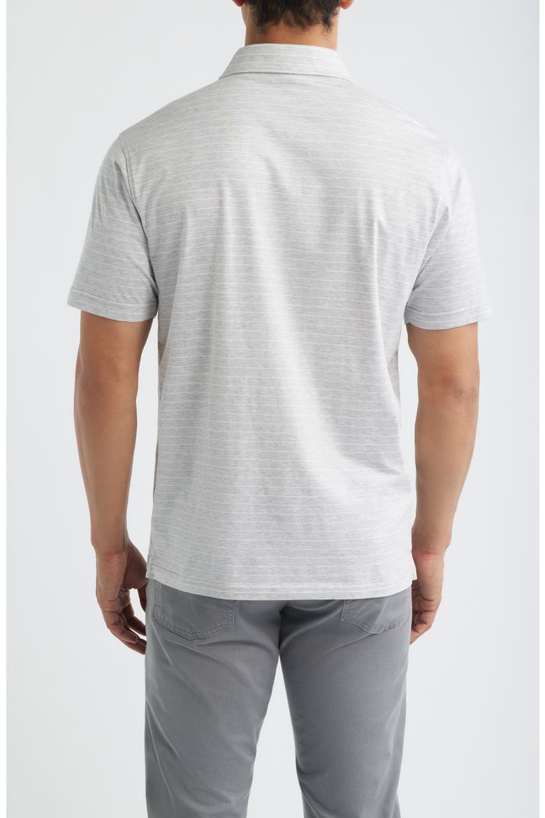 Crown Craft Stripe Polo, Alternate, color, BRITISH GREY