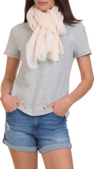 Vince Stripe Cotton Gauze Scarf