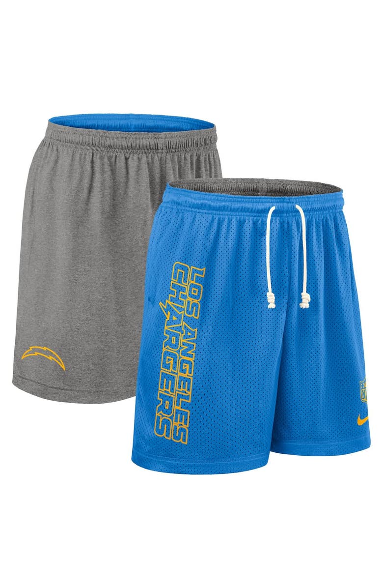 Nike Men's Nike Powder Blue Los Angeles Chargers Sideline Reversible Performance Shorts, Main, color, Powder Blue