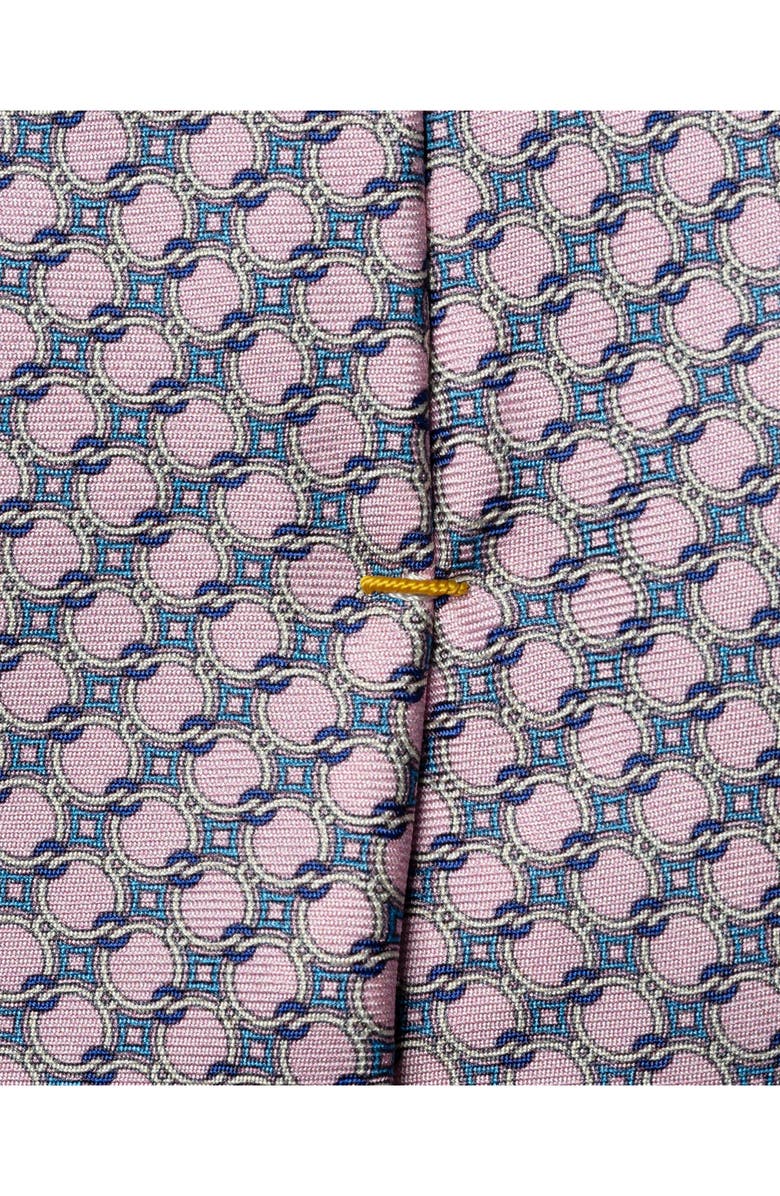Eton Interlock Print Silk Tie, Alternate, color, Medium Pink