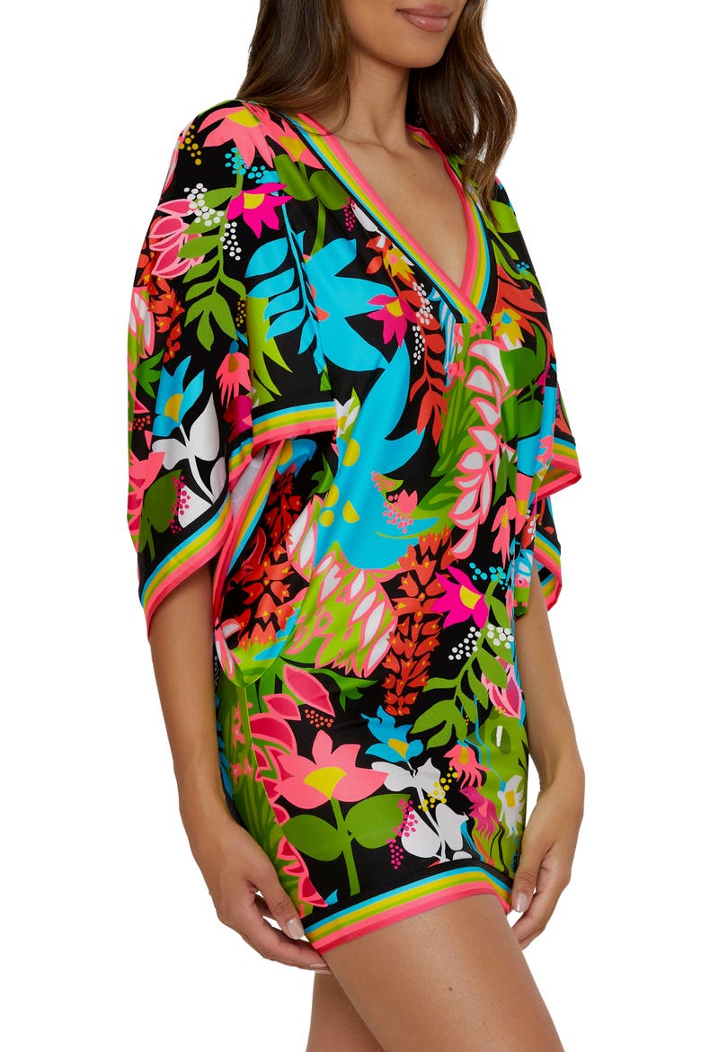 Tiki Casablance Cover-Up Tunic, Alternate, color, GREEN MULTI