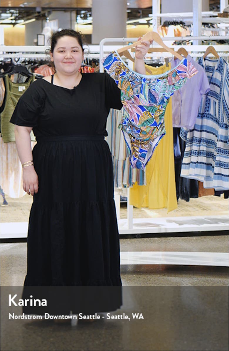 Neon Ruffle One-Piece Swimsuit, sales video thumbnail