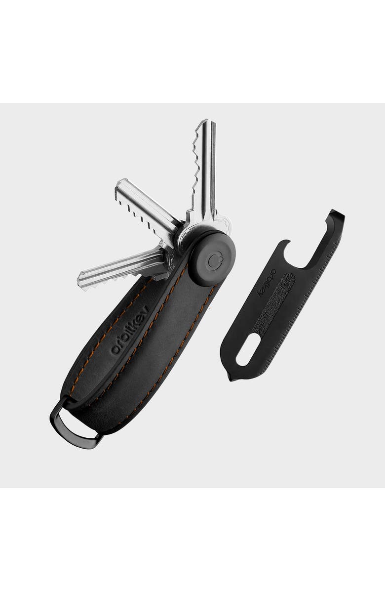 Orbitkey CrazyHorse Key Organiser + Multitool v2 Set, Alternate, color, Black/Orange