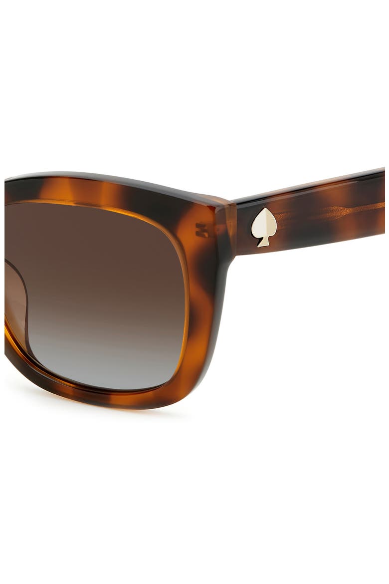 tammy 53mm rectangular sunglasses, Alternate, color, HAVANA / BROWN GRAD POLAR