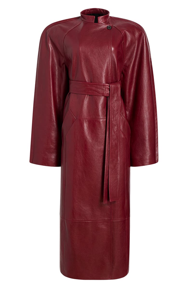 Khaite Rothen Oversize Lambskin Long Coat, Alternate, color, 