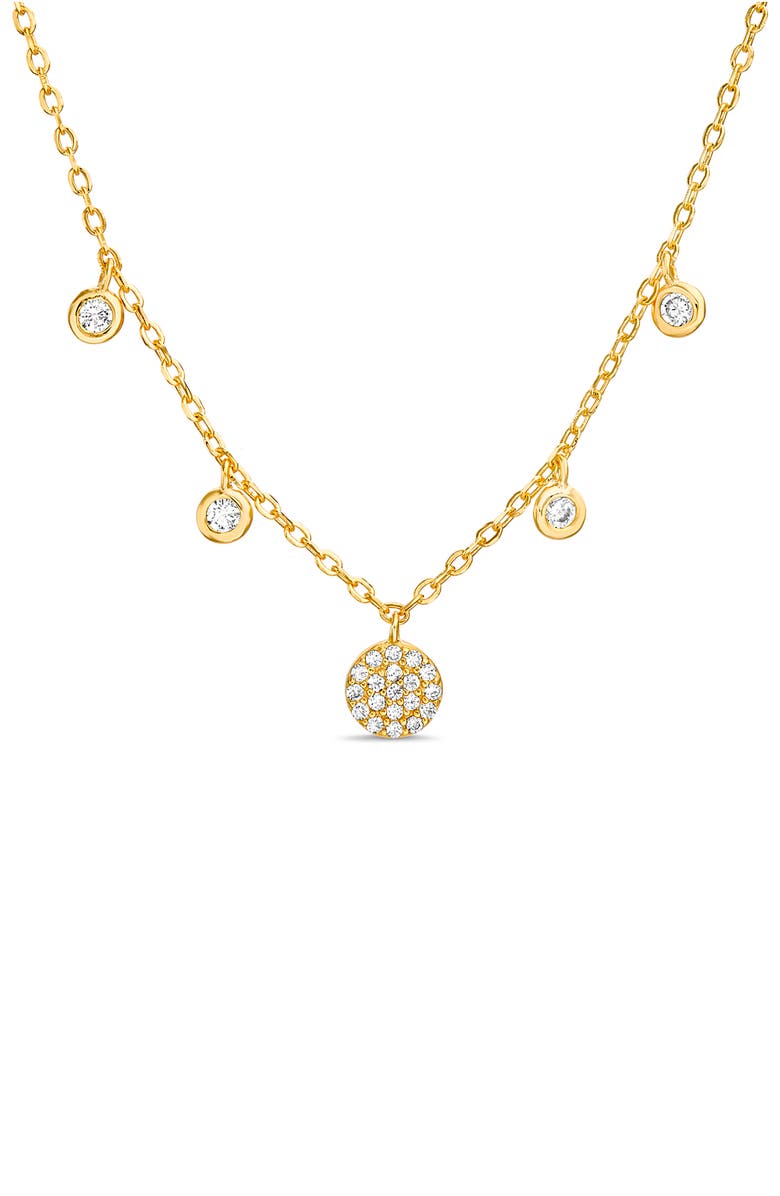 Paige Harper Cubic Zirconia Round Station Necklace, Main, color,