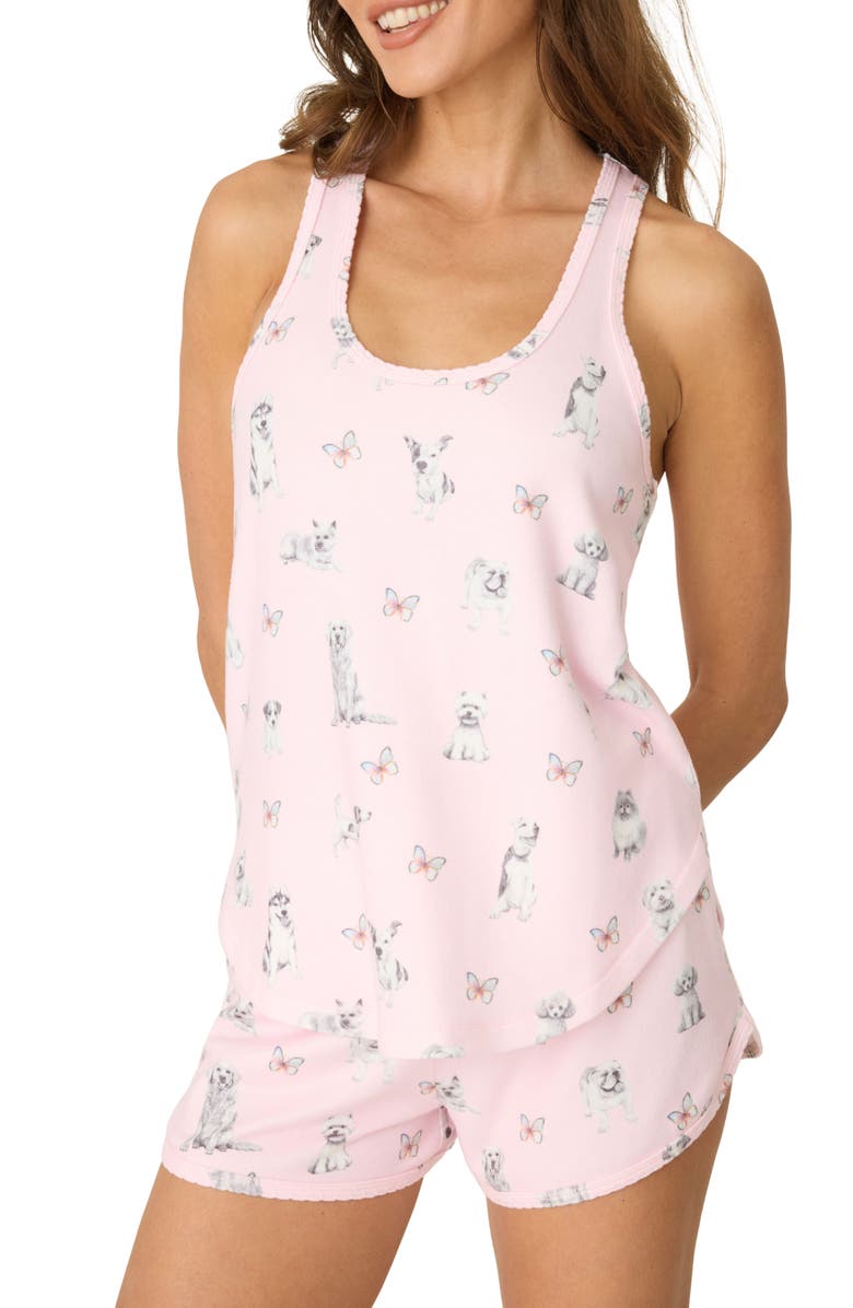 PJ Salvage Butterfly Racerback Tank, Main, color, Pink Tint