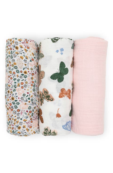 3-Pack Cotton Muslin Swaddle Blankets