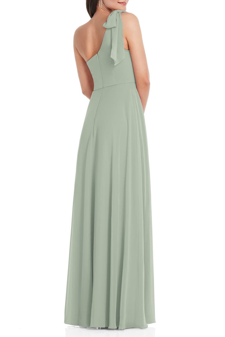 One-Shoulder Evening Gown, Alternate, color, WILLOW
