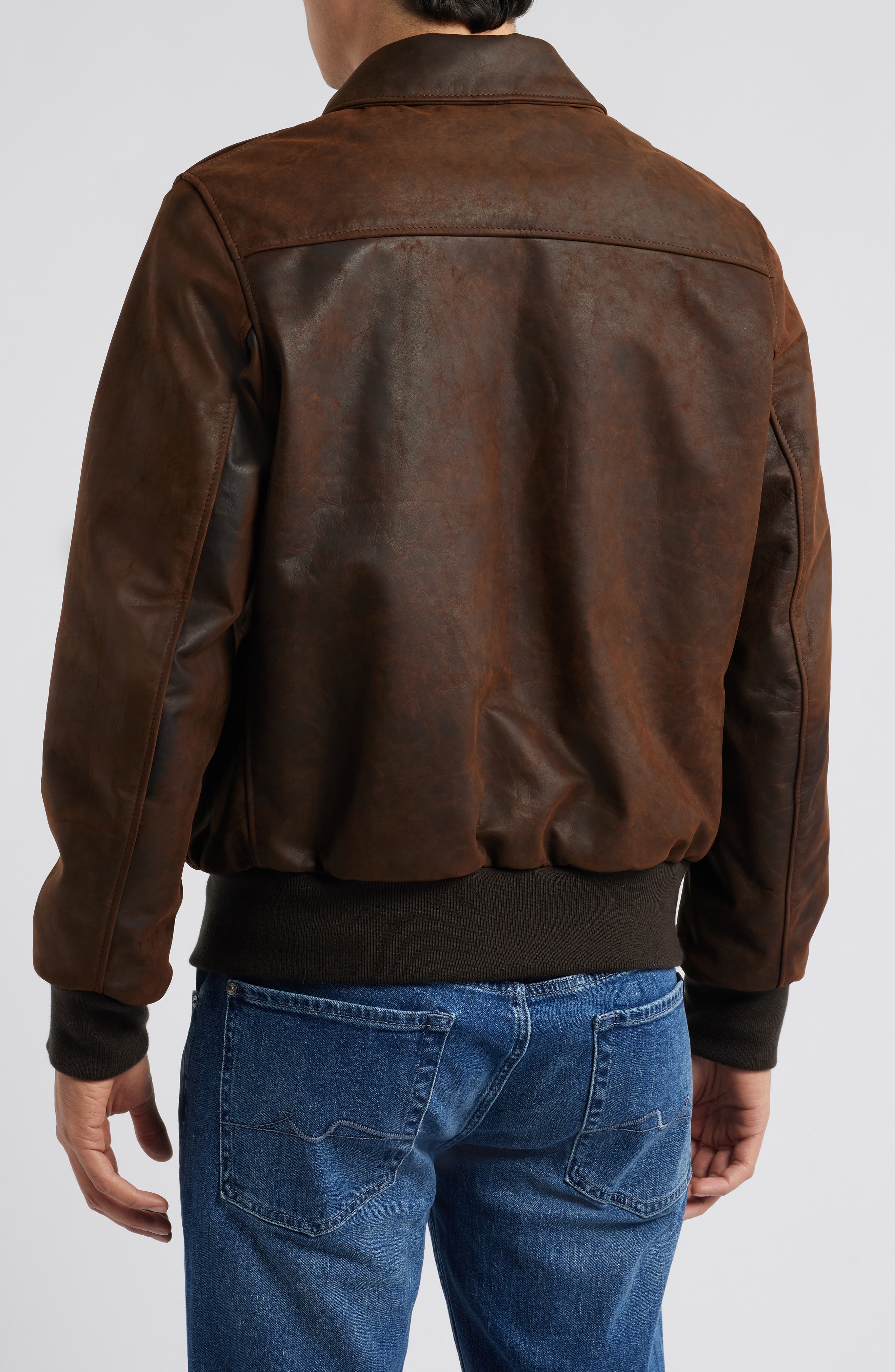 Lightweight Leather Flight Jacket - image 2