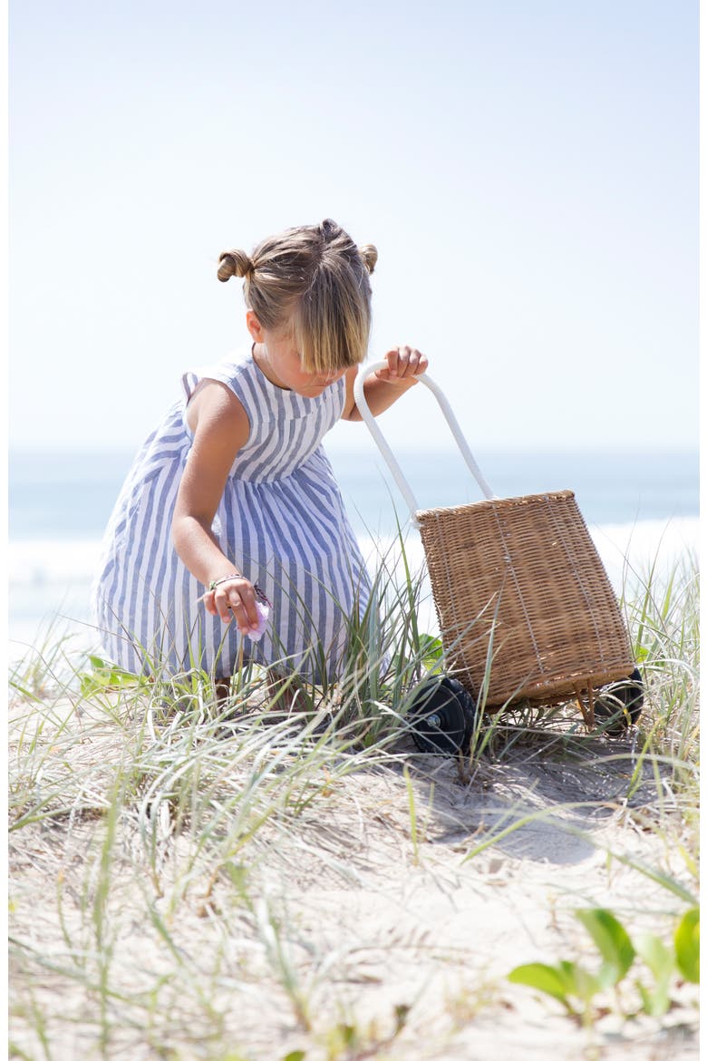 Olli Ella Luggy Natural Rattan Wheeled Basket | Nordstrom