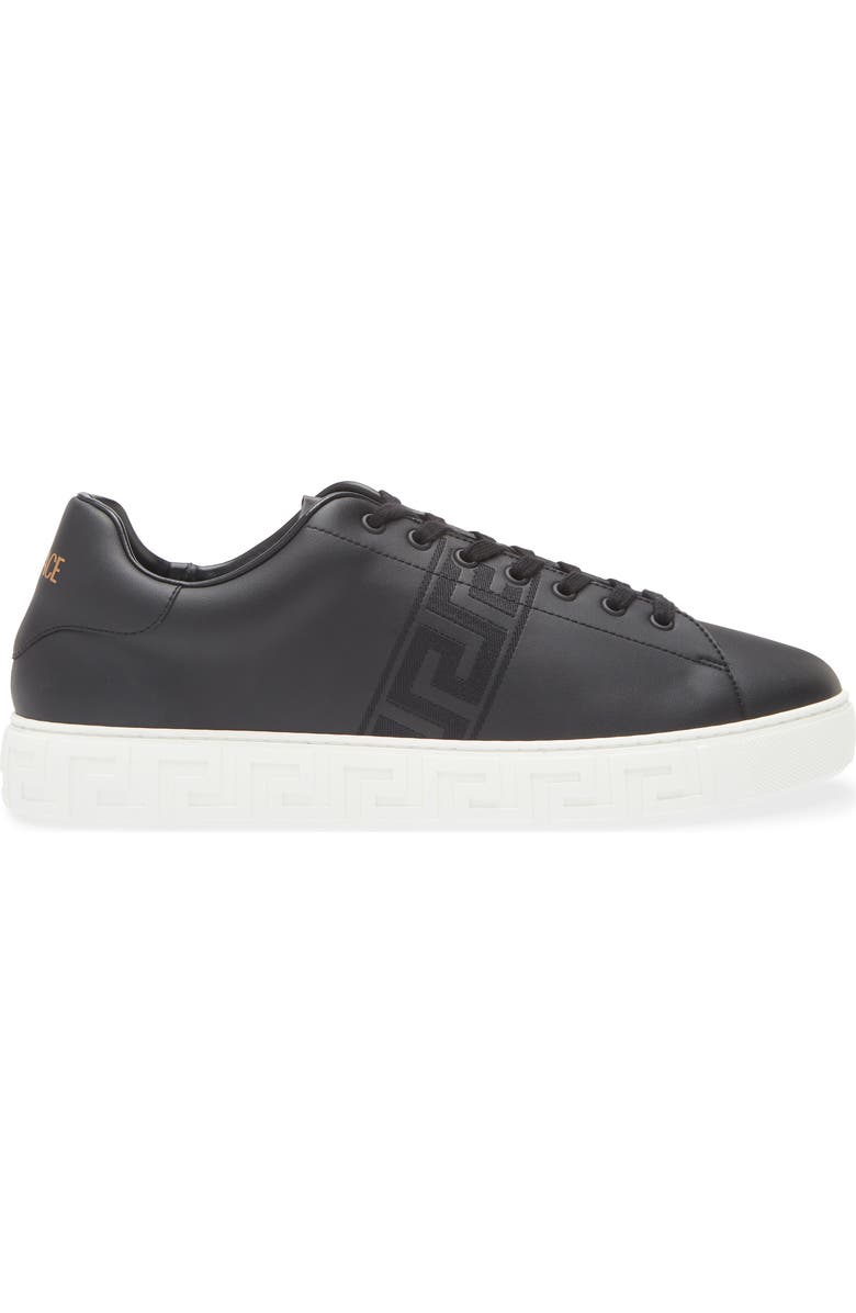 Versace Barocco Greca Jacquard Low Top Sneaker, Alternate, color, Black Black