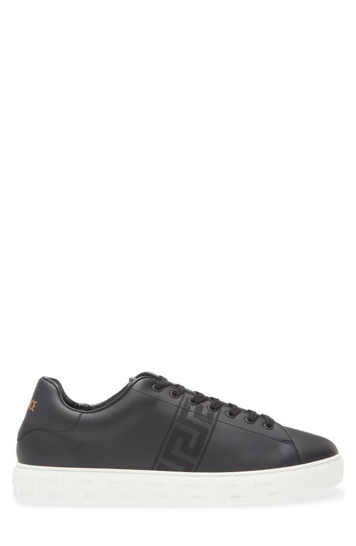 Versace Greek Sneaker In Black Black