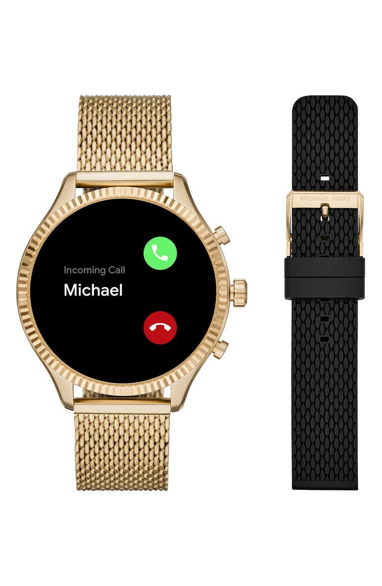 Michael Kors Gen 5 Lexington Mesh Bracelet Smart Watch, 44mm, Alternate, color, 