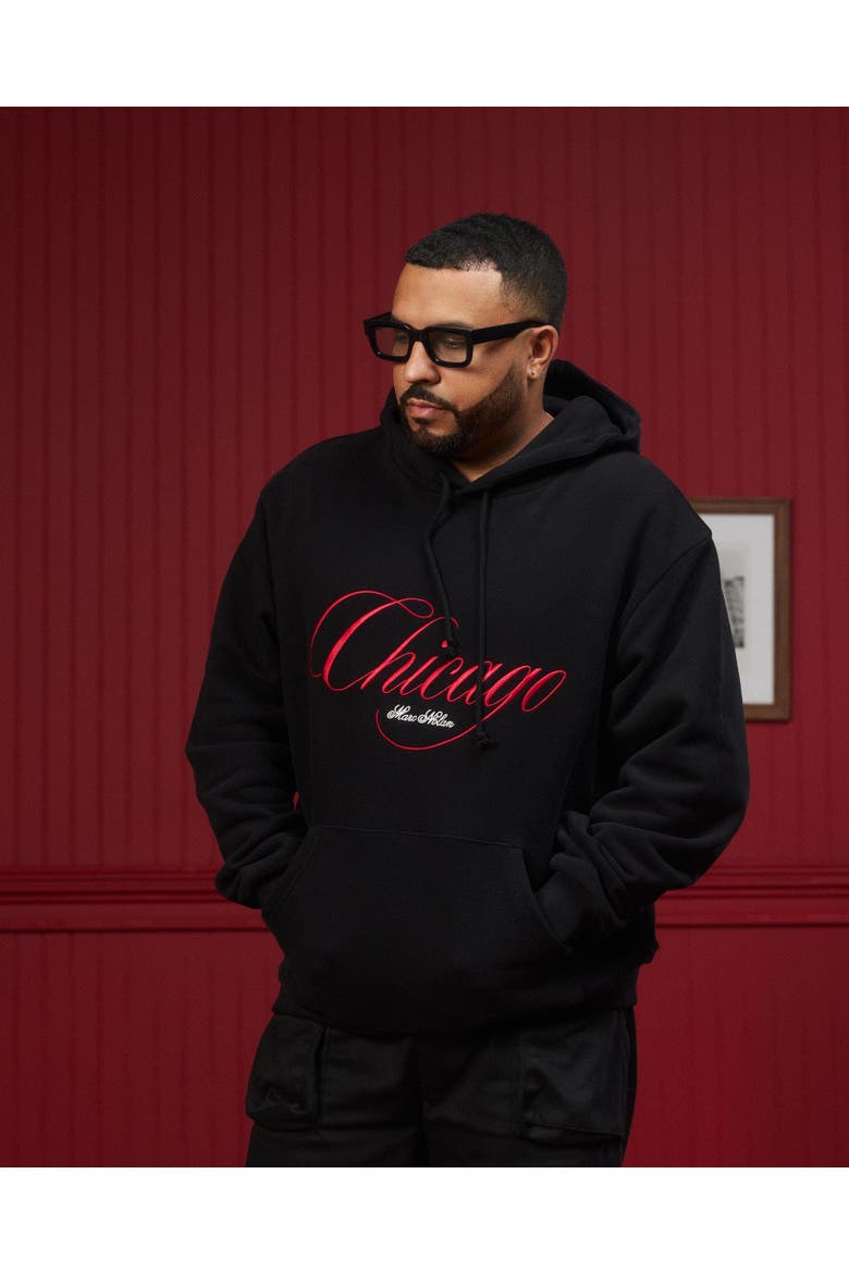 Chicago Hoodie - Black - Unisex, Alternate, color, Black